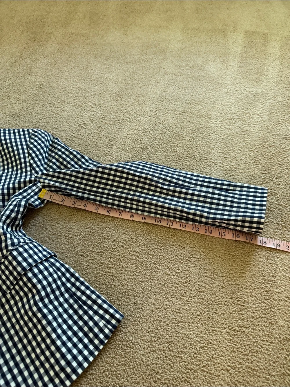 J. Crew Navy and White Gingham Blazer with Contrast Lapel